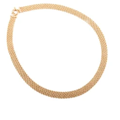 COLLIER OR JAUNE MAILLE TRESSEE