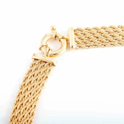 COLLIER OR JAUNE MAILLE TRESSEE