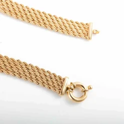 COLLIER OR JAUNE MAILLE TRESSEE