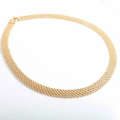 COLLIER OR JAUNE MAILLE TRESSEE