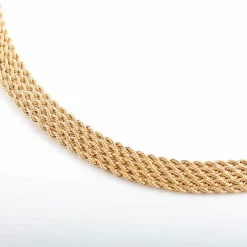 COLLIER OR JAUNE MAILLE TRESSEE
