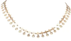 Collier or jaune motif fleur