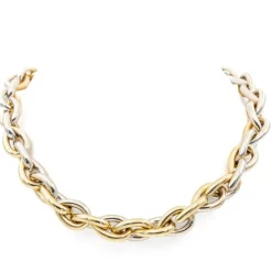 Collier Or jaune, Or blanc