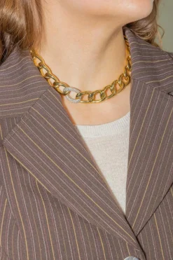 Collier Or jaune, Or blanc Diamant