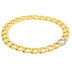 Collier Or jaune, Or blanc Diamant
