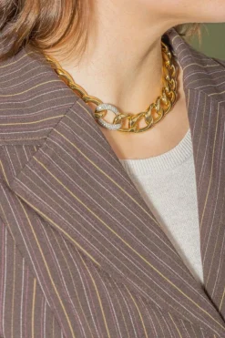 Collier Or jaune, Or blanc Diamant