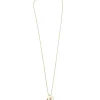 Collier or jaune, perle et diamants
