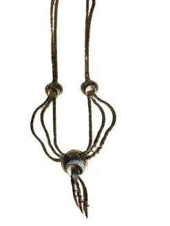 Collier or jaune, platine et diamants