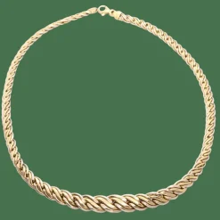Collier or jaune ras de cou