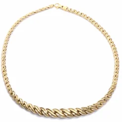 Collier or jaune ras de cou
