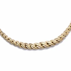 Collier or jaune ras de cou