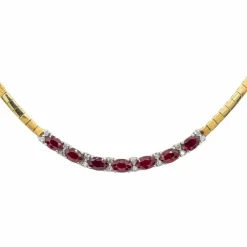 Collier Or jaune Rubis