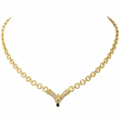 Collier Or jaune Saphir