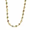 Collier or jaune, saphir, émeraudes et rubis