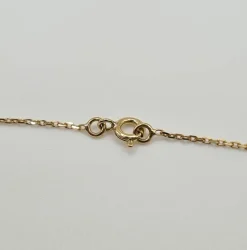 Collier or jaune serti d'une citrine et de diamants