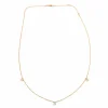 COLLIER OR ROSE 3 DIAMANTS 0,09ct