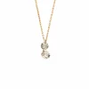 COLLIER OR ROSE 2 DIAMANTS 0,15ct