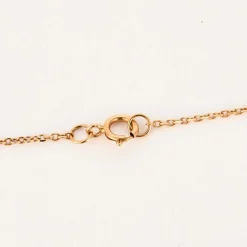 COLLIER OR ROSE 3 DIAMANTS 0,09ct
