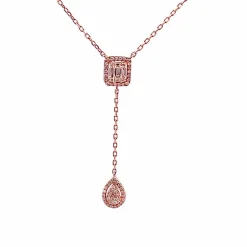 Collier Or rose Diamants