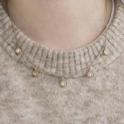 COLLIER OR ROSE ET DIAMANTS