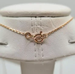 Collier or rose et saphir rose