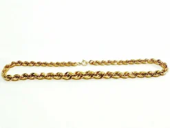 Collier Or Rose Maille Corde