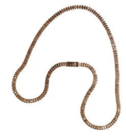 Collier or rose maille fantaisie