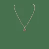 Collier or rose étoile de David serti de diamants