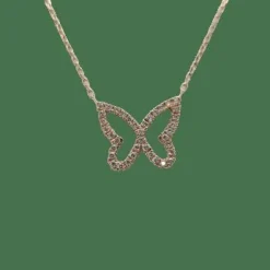 Collier papillon en Or jaune & diamants