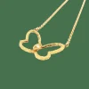 Collier papillon or jaune et diamant