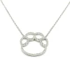 Collier patte or blanc serti de diamants