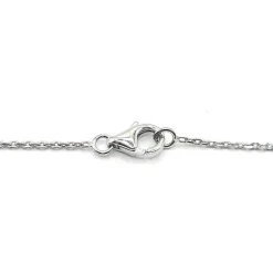 Collier patte or blanc serti de diamants