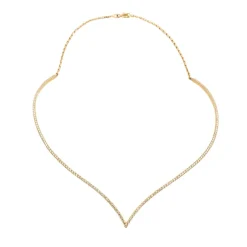 Collier pavé de diamants or jaune