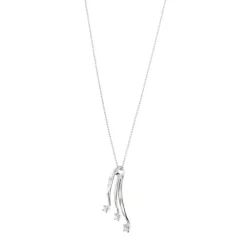 Collier pendentif 3 diamants