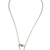 Collier pendentif Art Déco diamant, rubis calibrés