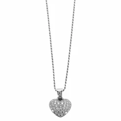 Collier pendentif coeur or et diamants