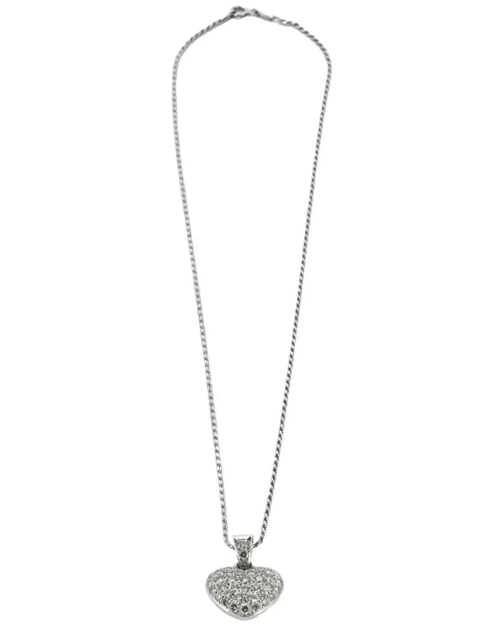 Collier pendentif coeur or et diamants