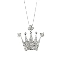 Collier pendentif couronne