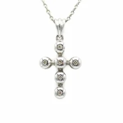 Collier Pendentif Croix - OR & Diamants