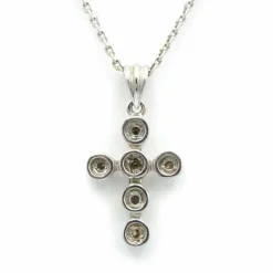 Collier Pendentif Croix - OR & Diamants