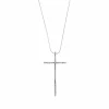Collier pendentif croix et diamants