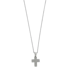 Collier Pendentif croix et diamants