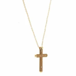 Collier Pendentif croix et diamants