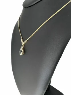 Collier pendentif diamants et saphirs certificat IGI