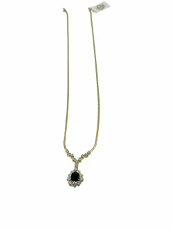 Collier pendentif diamants et saphirs certificat IGI