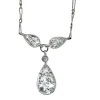 Collier pendentif en or blanc 18 carats et diamants, vers 1910/1920