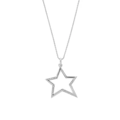 Collier pendentif Etoile diamants