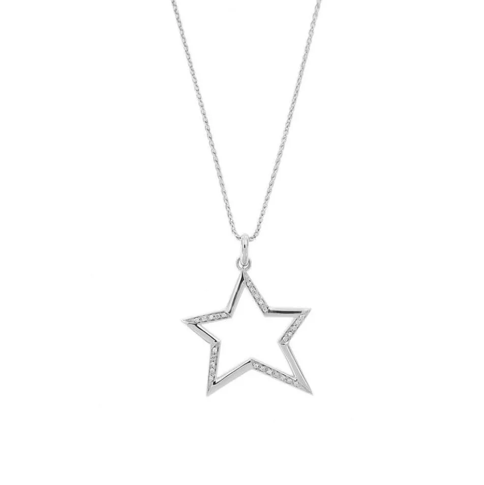 Collier pendentif Etoile diamants