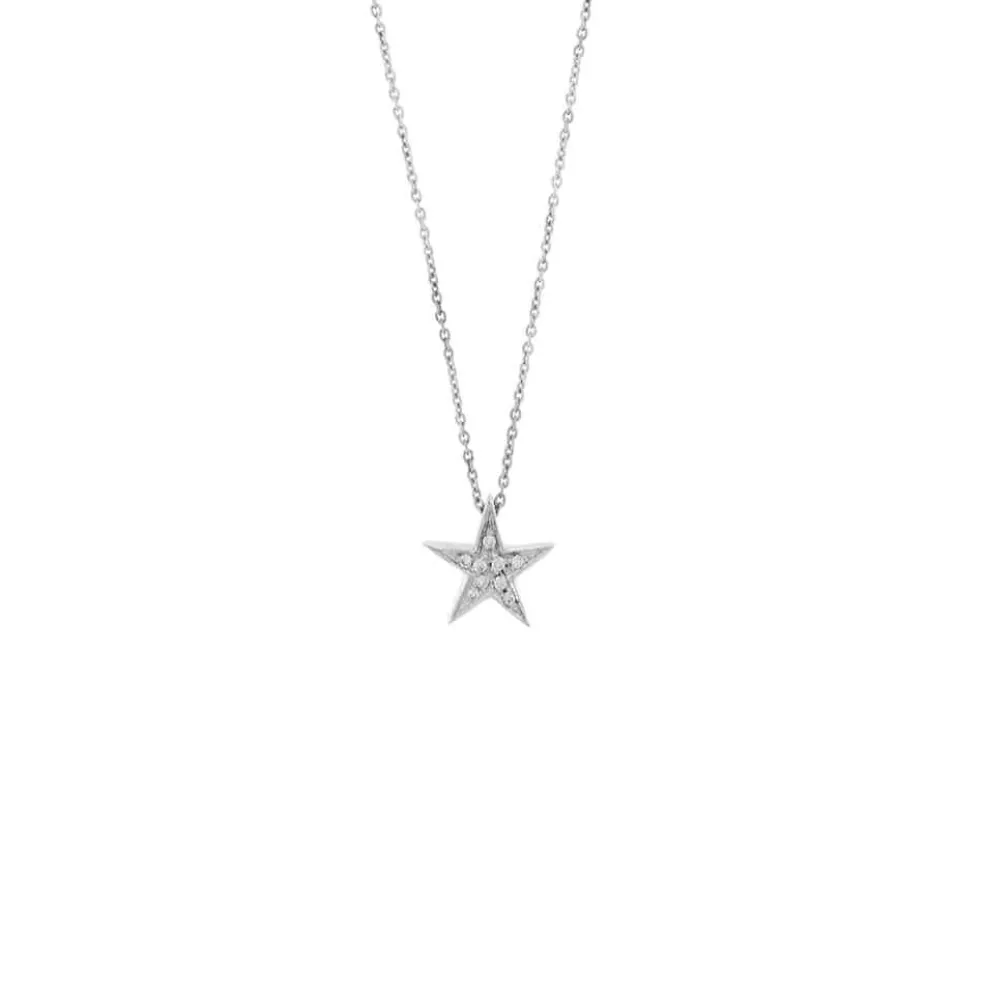Collier pendentif Etoile diamants