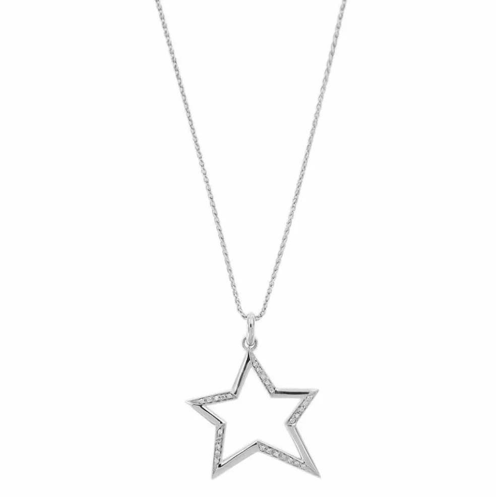 Collier pendentif Etoile diamants